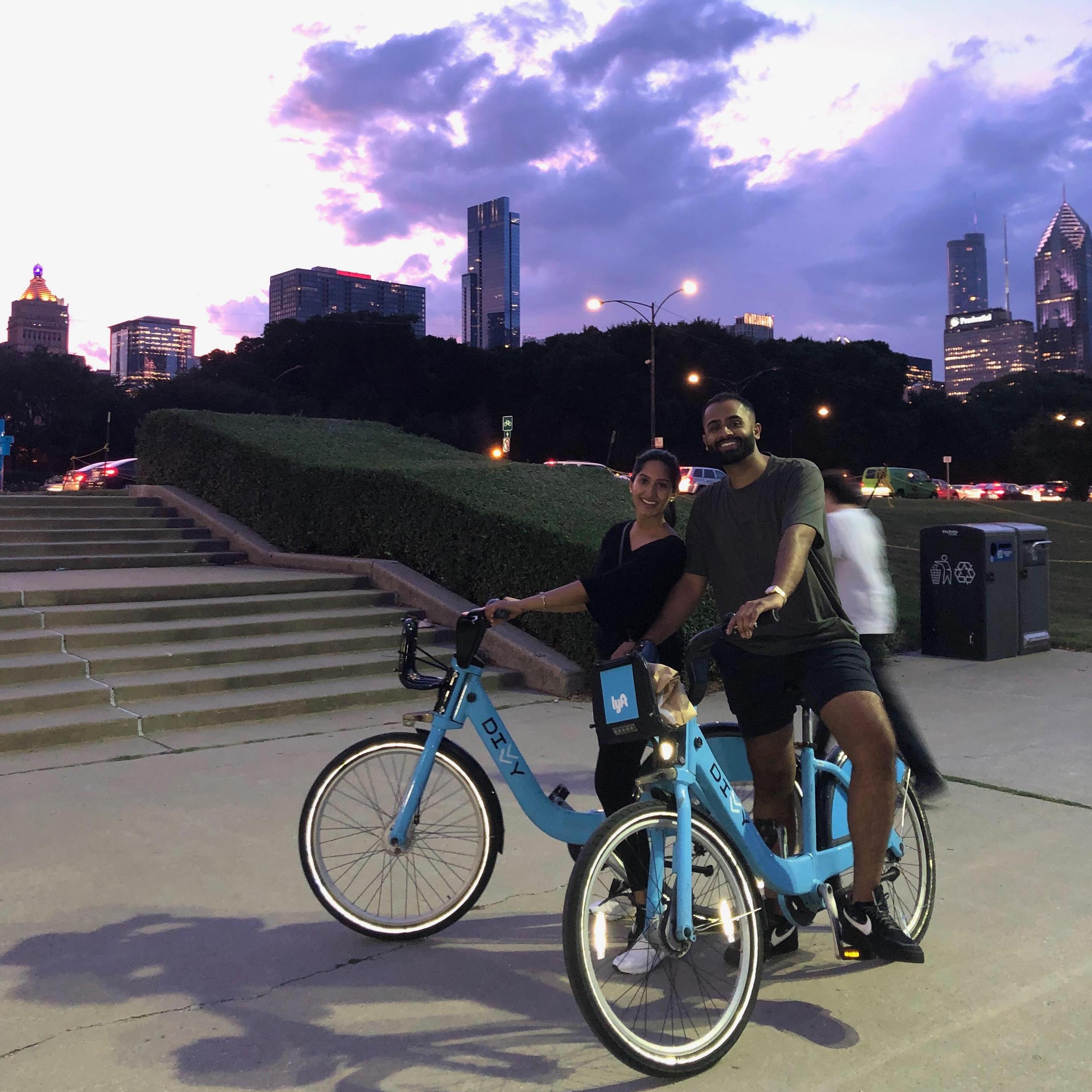 riding through summertime Chicago