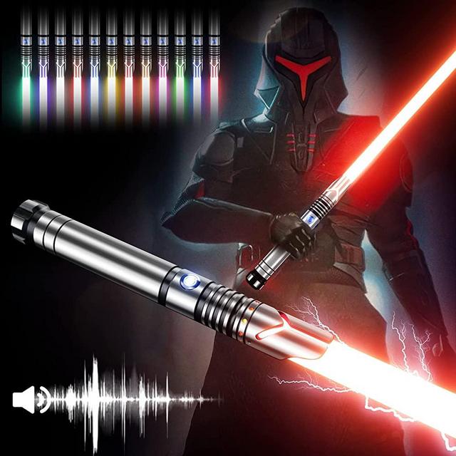 NSABERS Dueling Lightsaber 12 Colors RGB Light Saber 10 Sounds Lightsabers for Adults Kids Halloween Costume Cosplay Games Rechargeable Light Sword