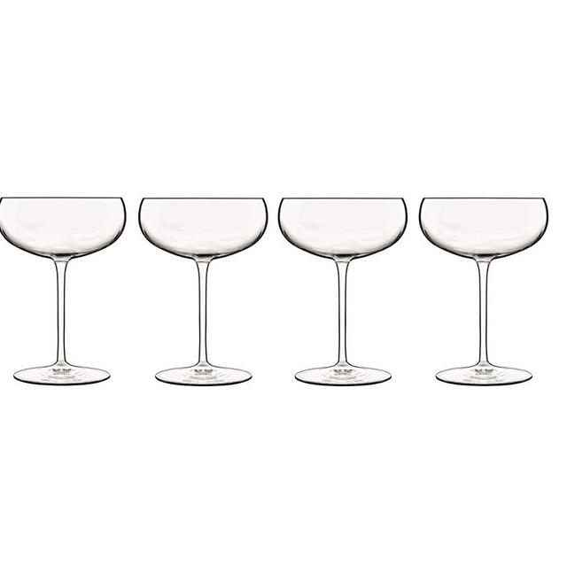 Luigi Bormioli Talismano 10.25, Set of 4 Coupe Champagne/Sherbet Stem, 300ml, Clear