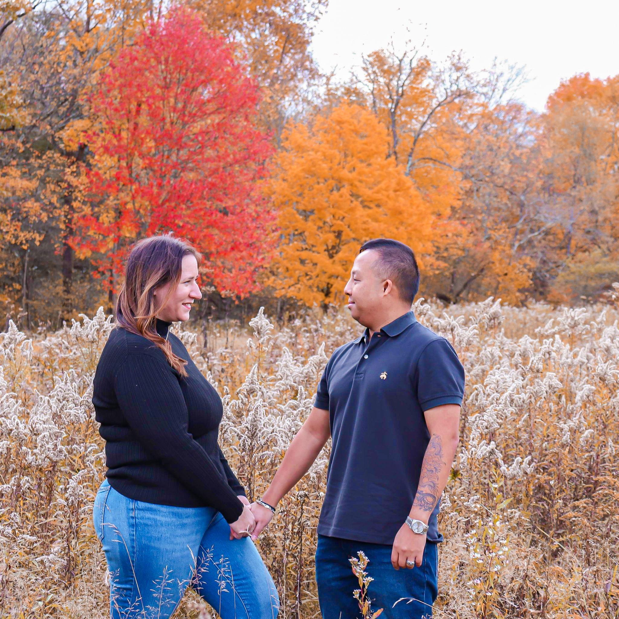 Sarah's mom took fall photos of us at Two Mile in Franklin, PA - October, 2023