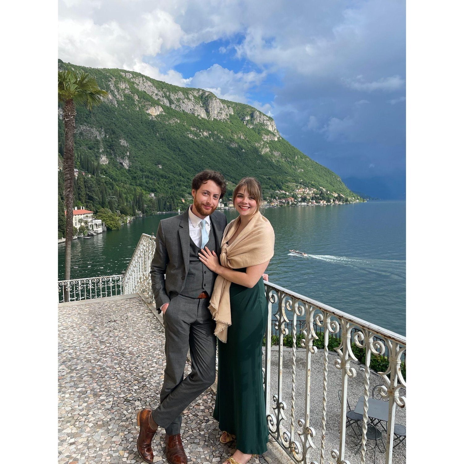 At Danielle and Brandon's wedding in Varenna, Italy