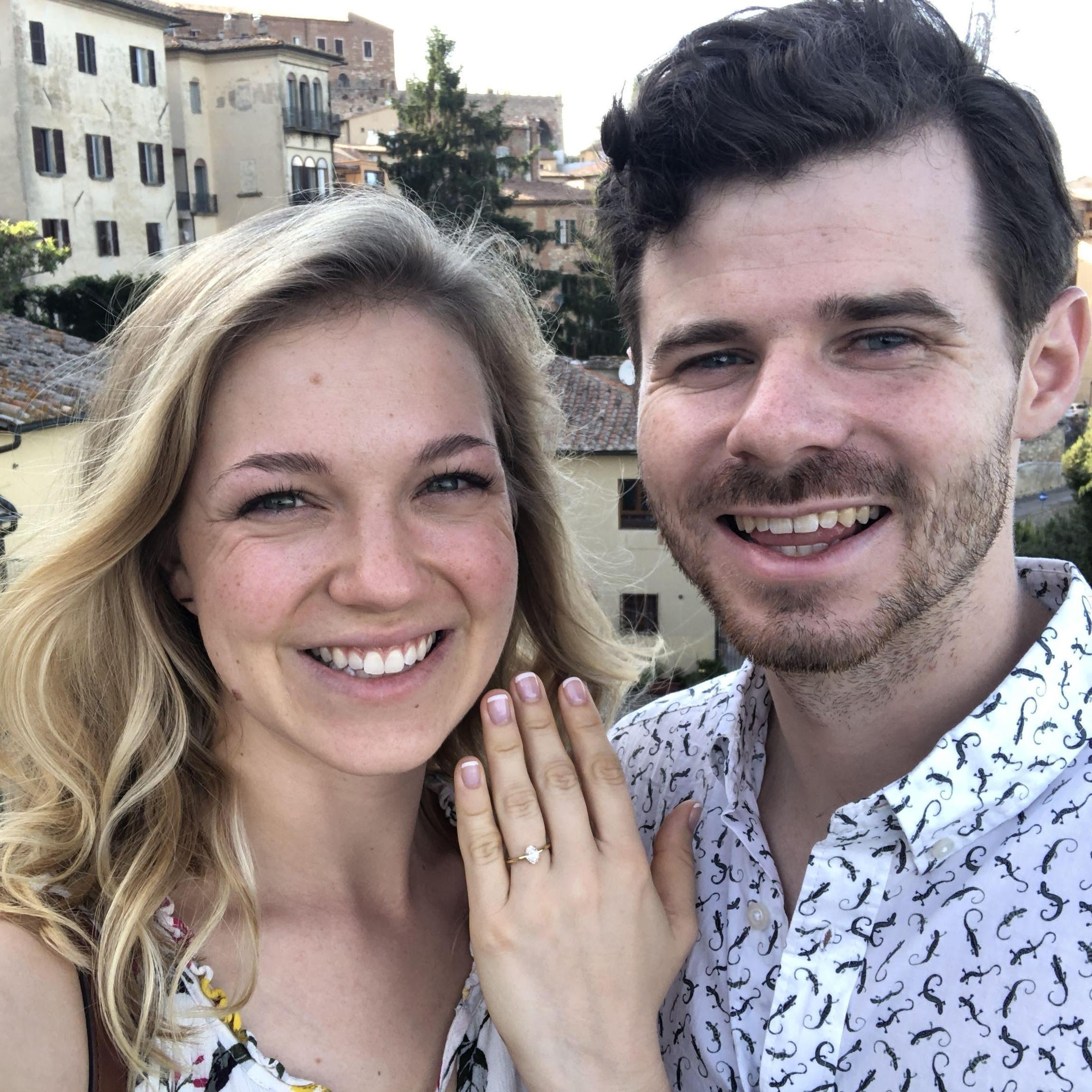 Montepulciano was our first stop after getting engaged (start of the Engagement-Moon)