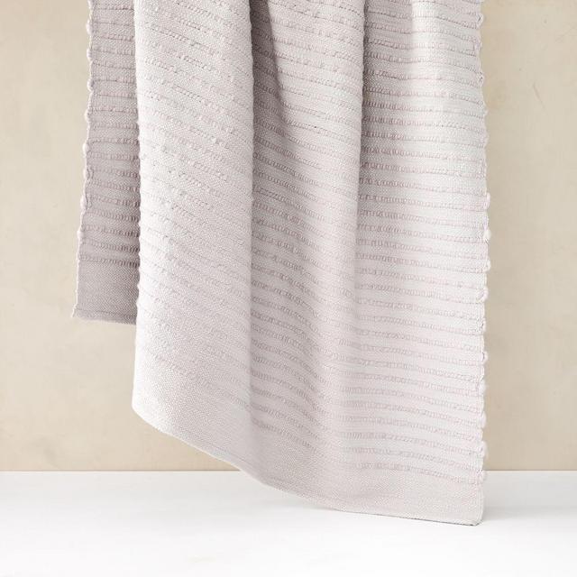 Soft Corded Throw, 50"x60", Frost Gray
