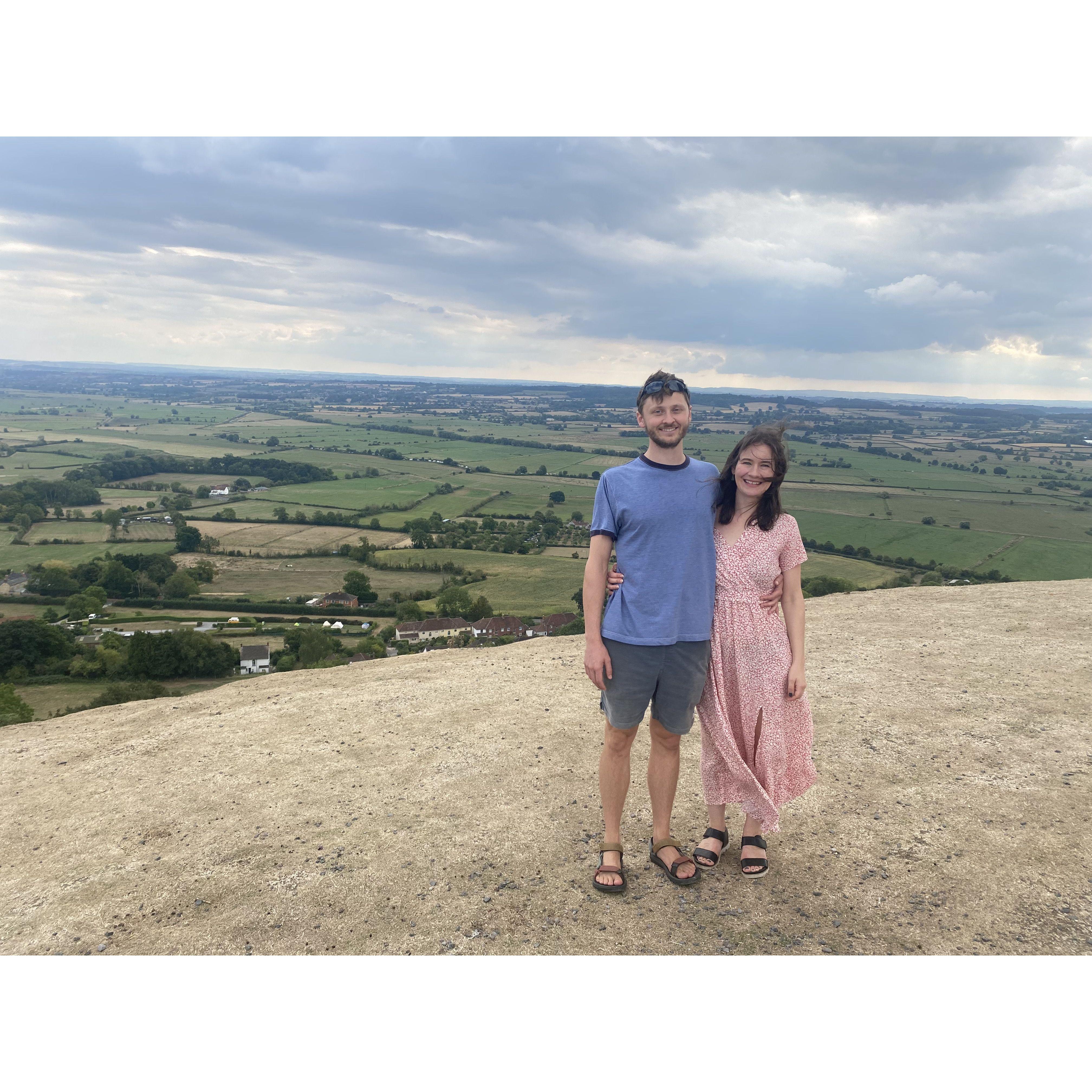 Charlie's first day in England! Glastonbury.