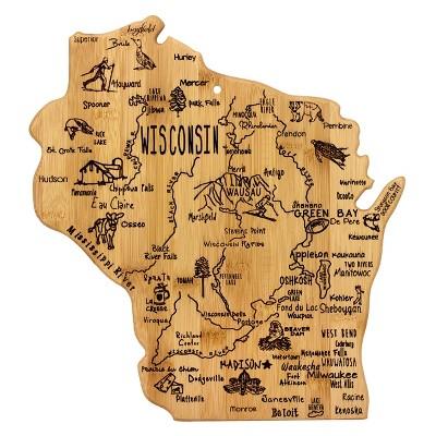 Totally Bamboo Destination Wisconsin Cutting Board 13" x 12"