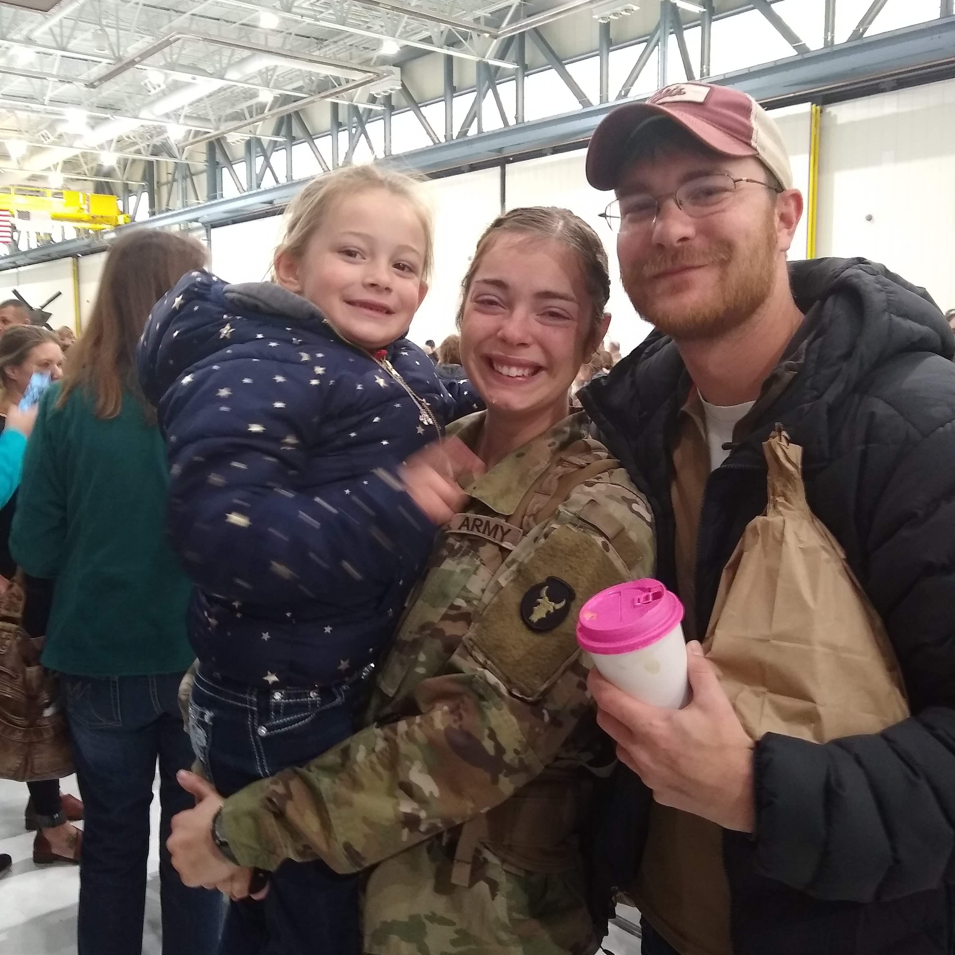 Saying goodbye before deployment.