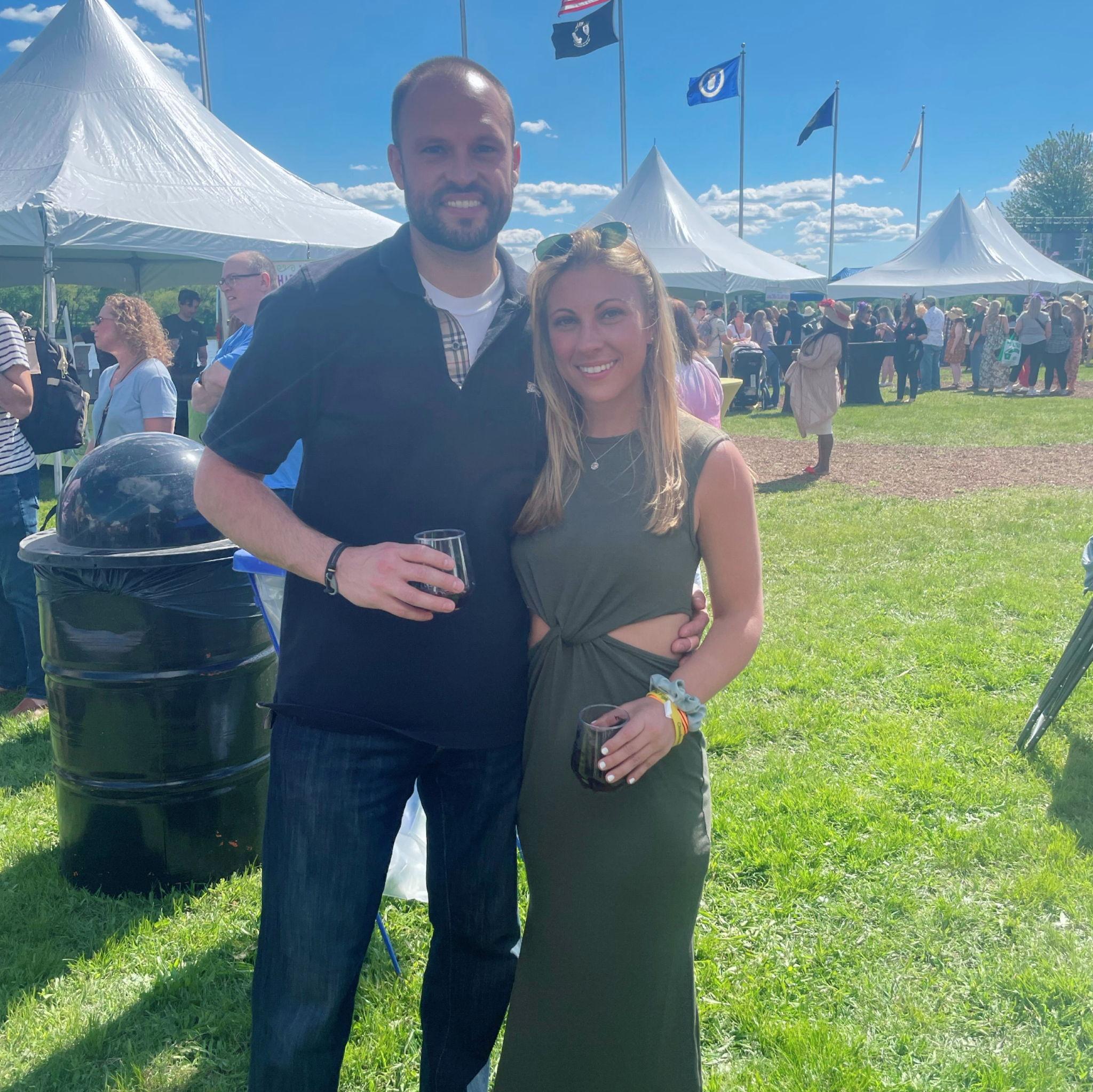 Our first date at a wine festival at Cooper River in 2023