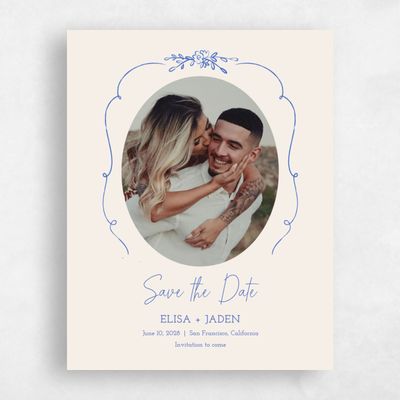 Cornflower Blue Wedding Save the Date - Finley Photo