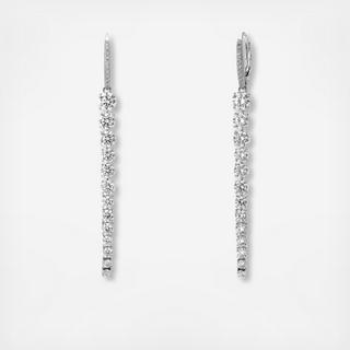 Linear Graduated CZ Earrings