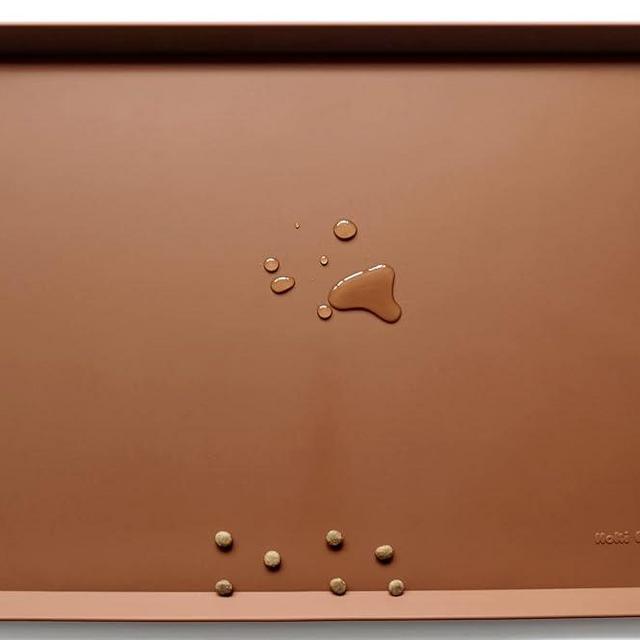 Hoki Found XX-Large Silicone Pet Food Mats Tray - Non Slip Pet Dog Cat Bowl Mats Placemat - Dog Pet Cat Feeding Mat - Waterproof Dog Cat Food Mats -Pet Water Mats for Carpet - Caramel