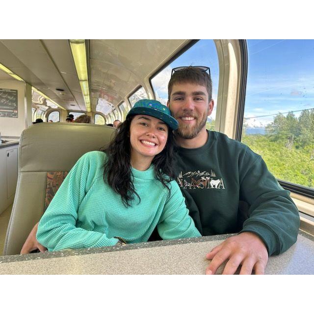 Drew's first time on a train