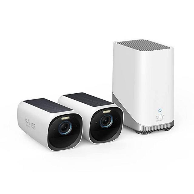 eufy Security S330 eufyCam 3 2-Cam Kit, Security Camera Outdoor Wireless, 4K Camera with Solar Panel, Forever Power, Face Recognition AI, Expandable Local Storage up to 16TB, No Monthly Fee