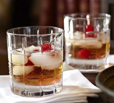 Library Hand-Cut Double Old-Fashioned Glass, Set of 6 - Clear