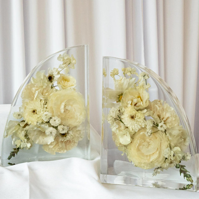 Wedding Bouquet Preservation Bookends