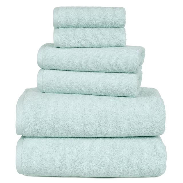 Solid Bath Towels And Washcloths 6pc Seafoam - Yorkshire Home