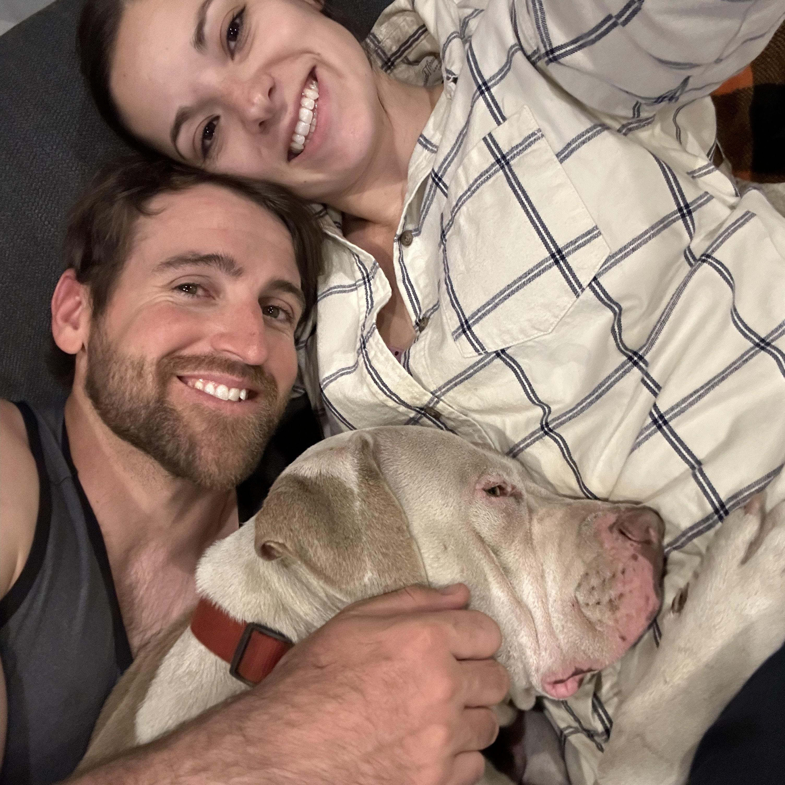 Buzz learning how to snuggle for the first time