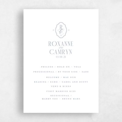 White Simple Wedding Program - Kotor