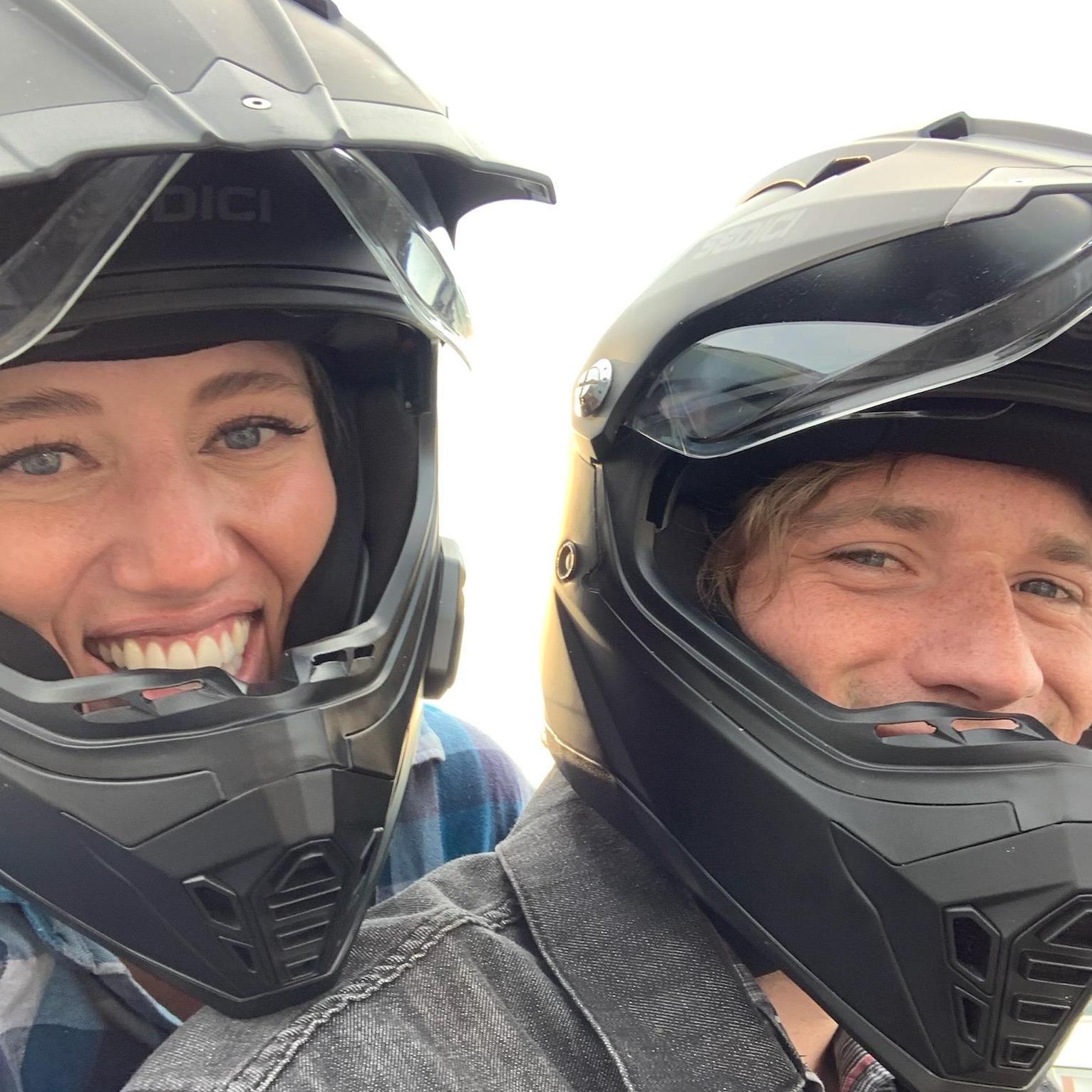 Whit's first time riding the moto with Ty