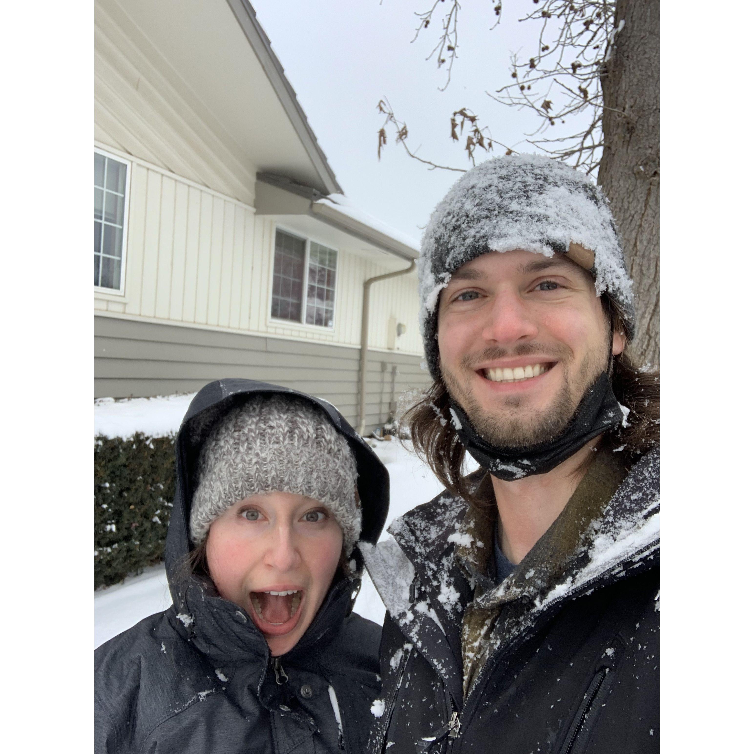 Post-sledding adventures, January 2021