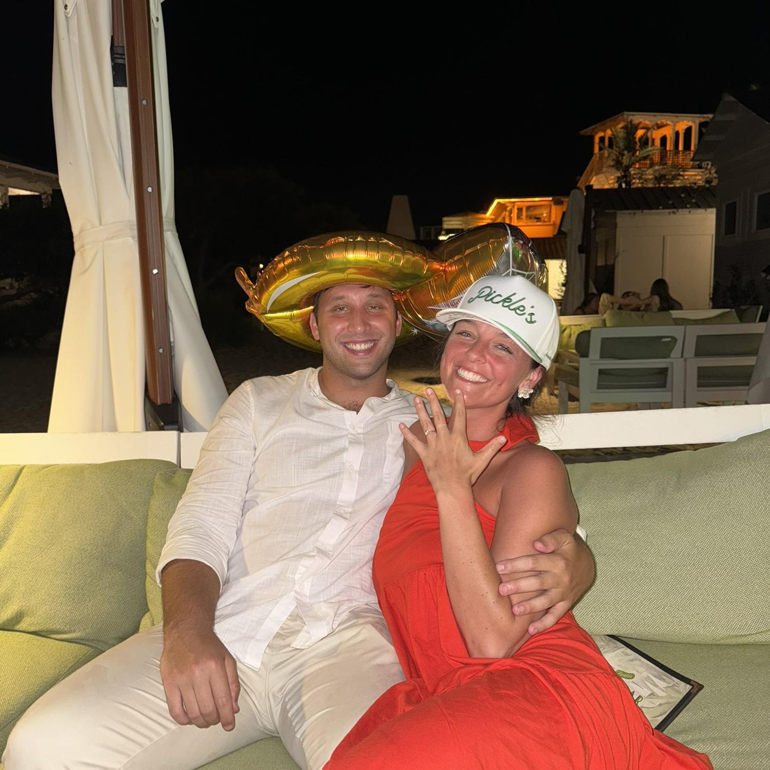 Celebrated at Pickles, an outside bar on the beach!
