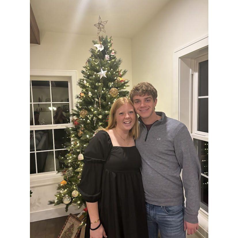 our first real picture together, at our friend Christmas Party!