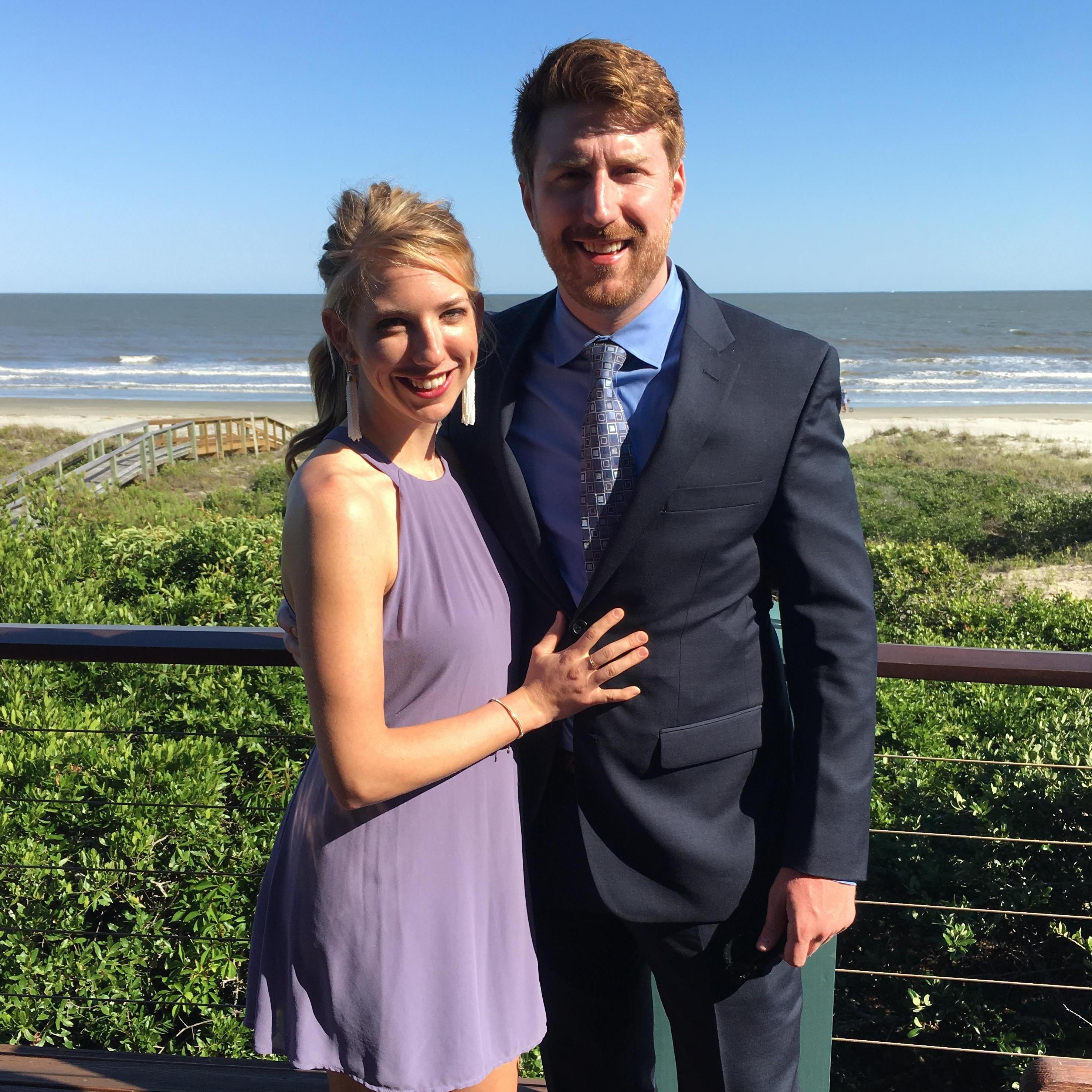 Celebrating our friends, John and Sarah at their wedding in Kiawah Island, South Carolina