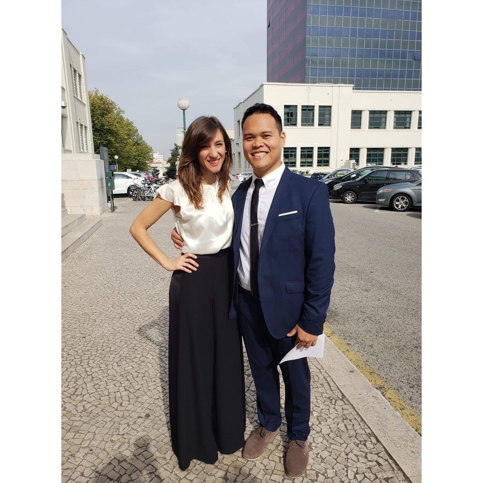Master's graduation. Lisbon, Portugal - October 2018