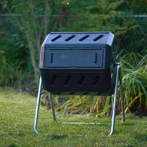 Tumbling Composter with Two Chambers