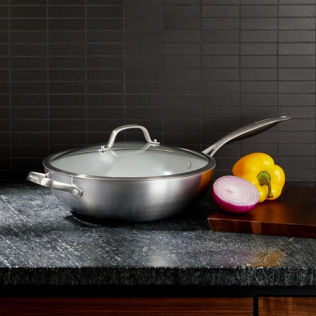 GreenPan ™ 12" Venice Pro Ceramic Non-Stick Wok with Lid and Helper Handle
