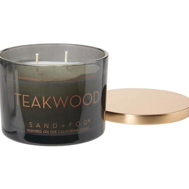 Sand + Fog Teakwood Luxury Scented Soy Blend Candle 12oz