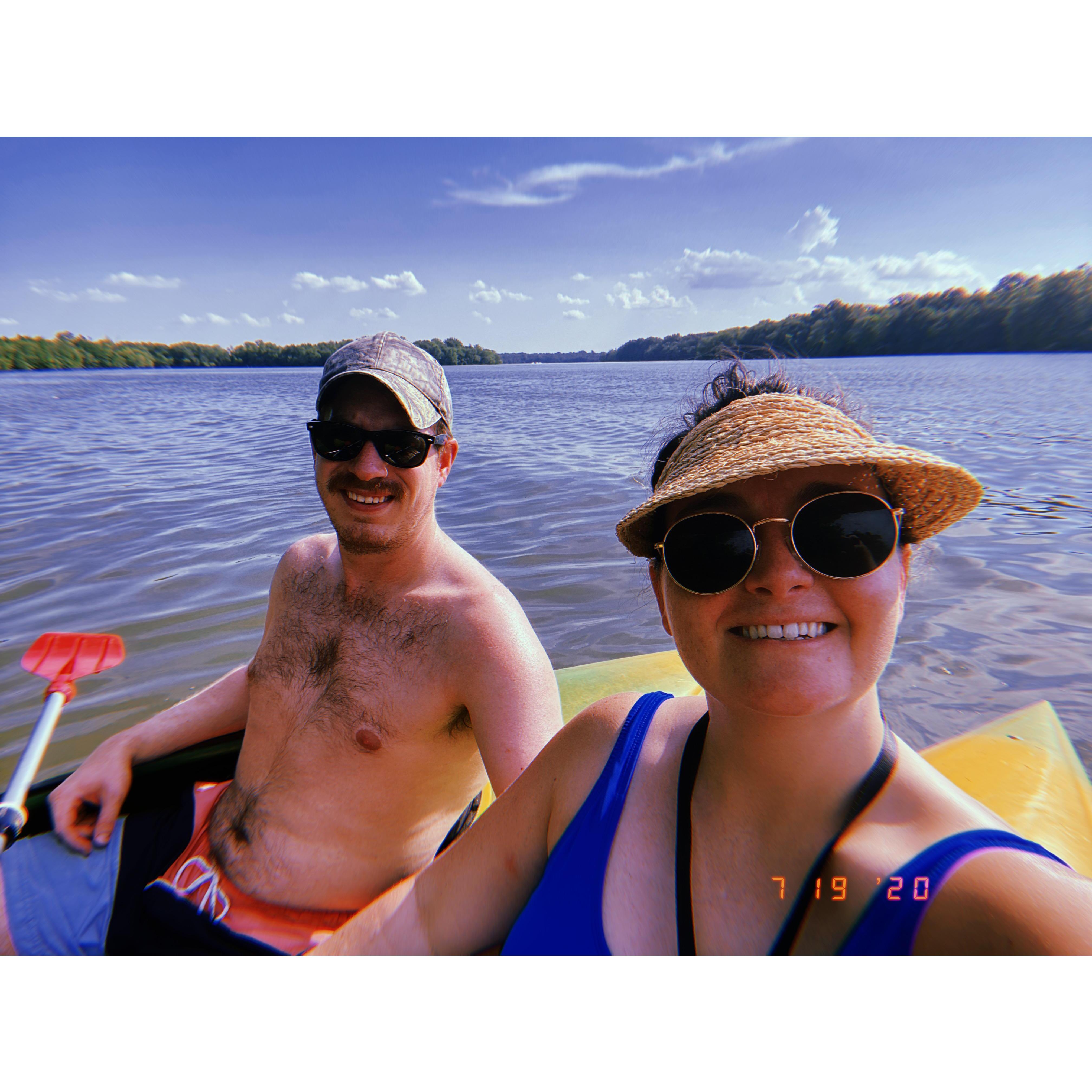 A wonderful afternoon spent kayaking on Percy Priest Lake.