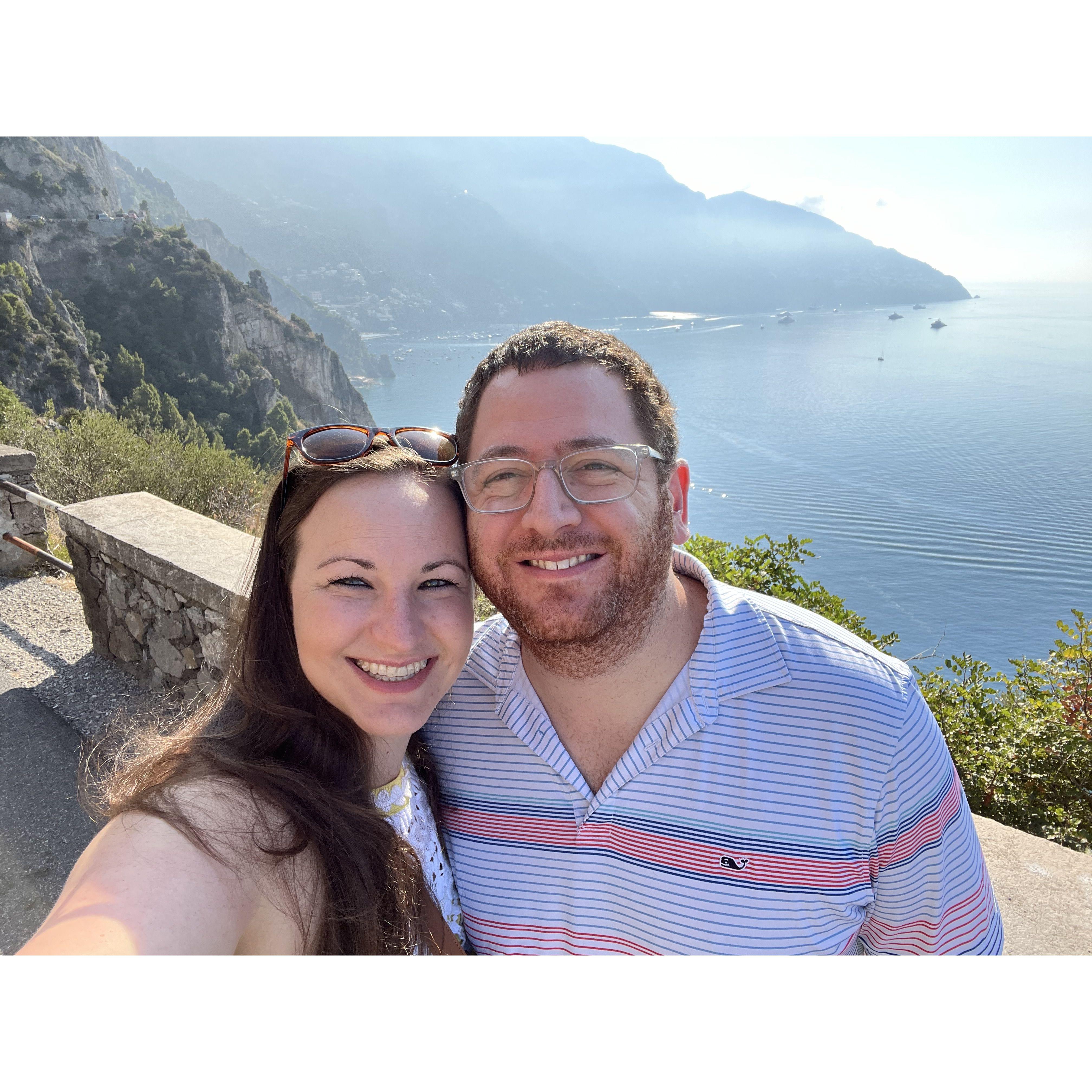 Felice and Josh in the Amalfi Coast