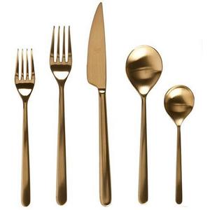 Linea Ice Oro Five Piece Place Setting by Mepra