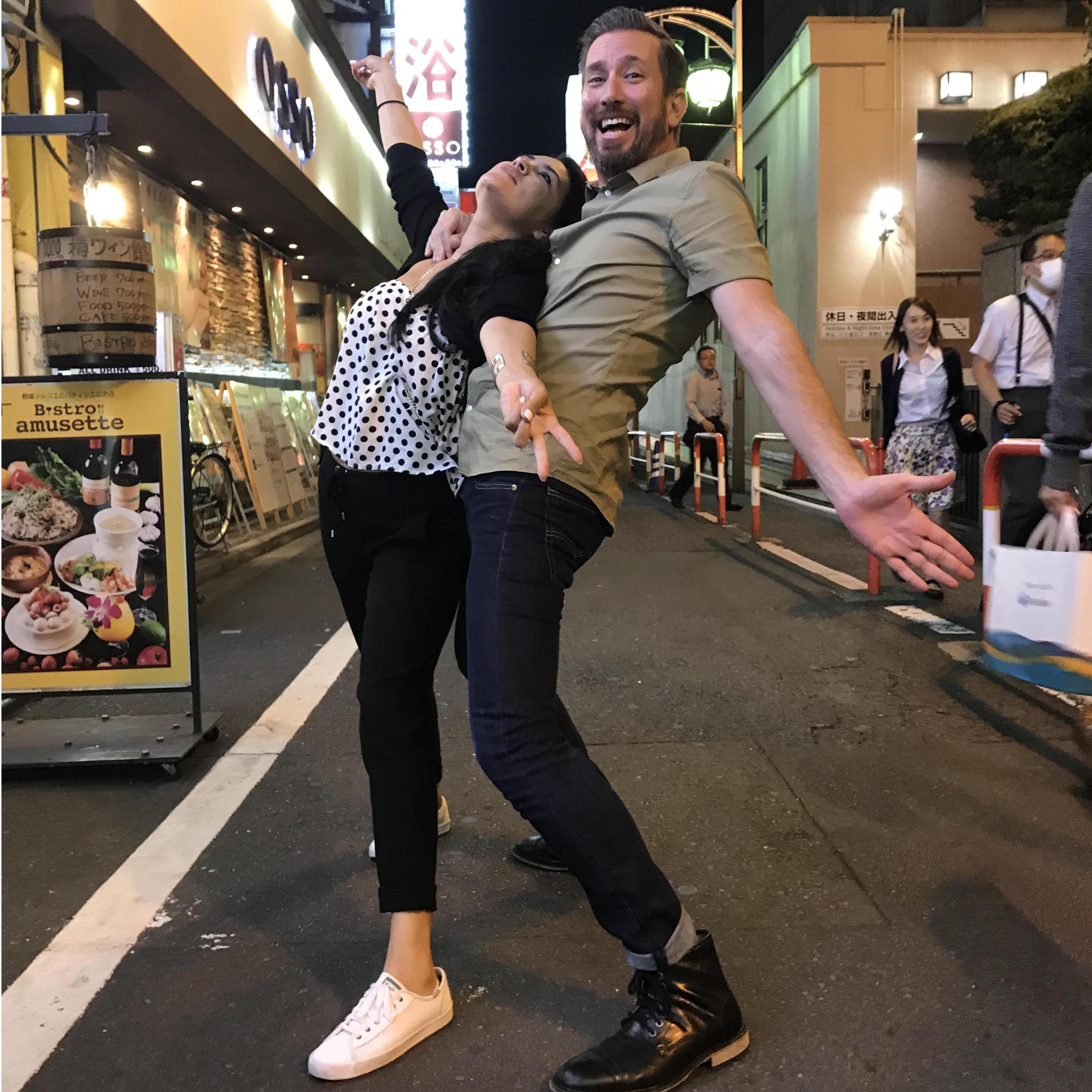 Dancing in the streets of Japan.