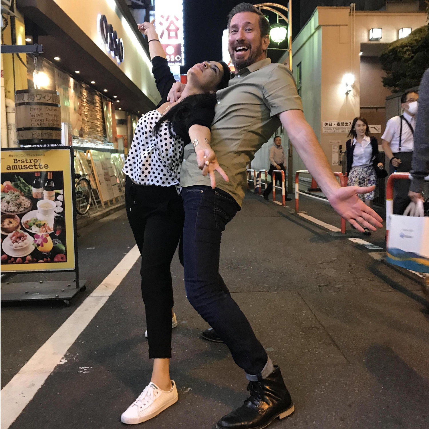 Dancing in the streets of Japan.