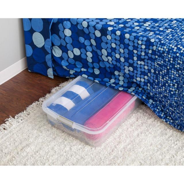 Buckle 50 qt Plastic Underbed Storage