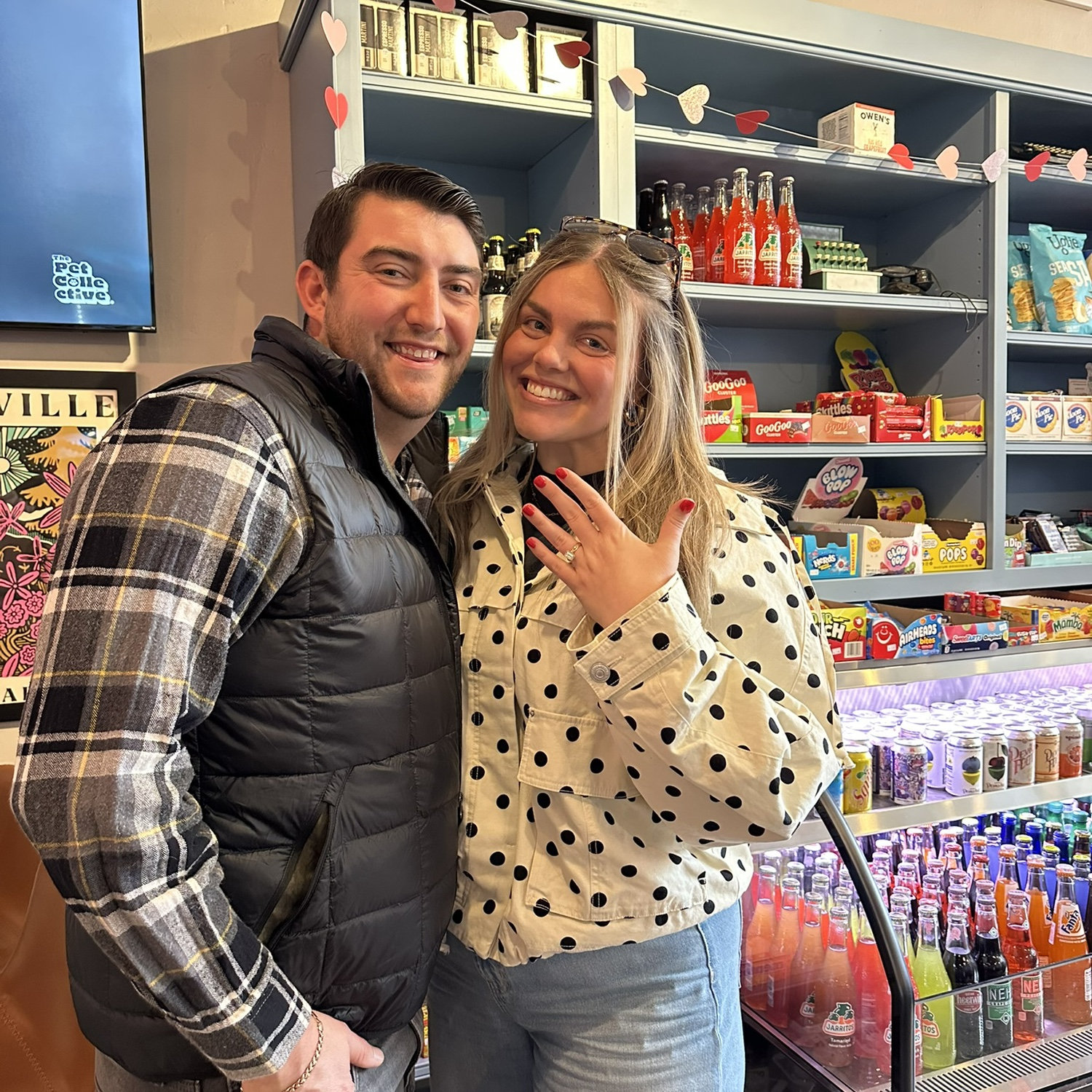 The day we got engaged at our favorite place in Asheville, NC- Sparky's Bardega.