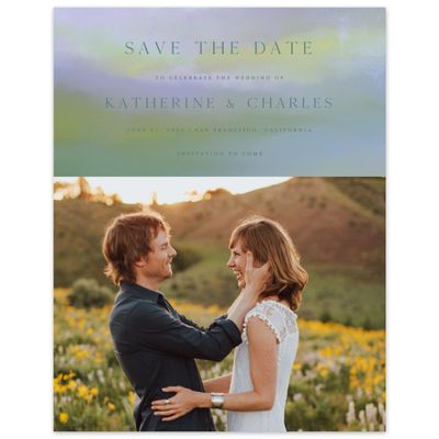 Pale Blue Wedding Digital Save the Date - Highland Photo