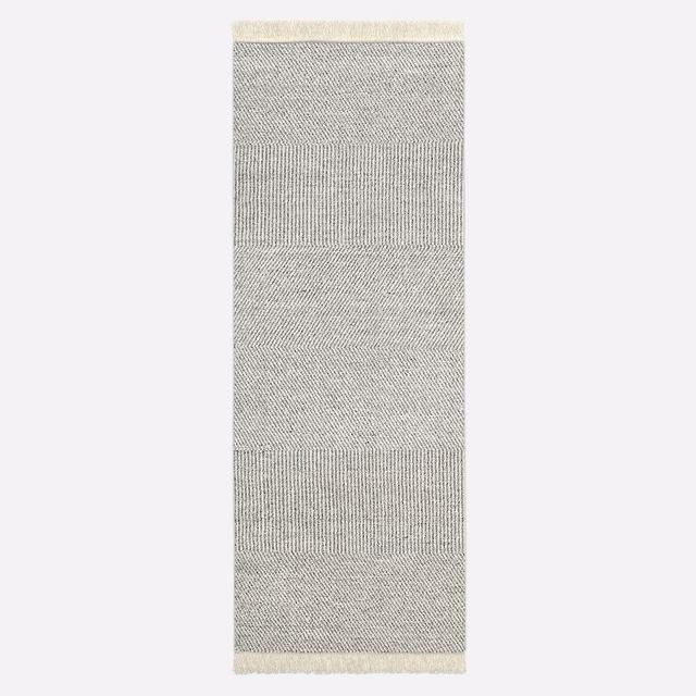 Tweed Flatweave Rug, Iron, 2.5'x7'