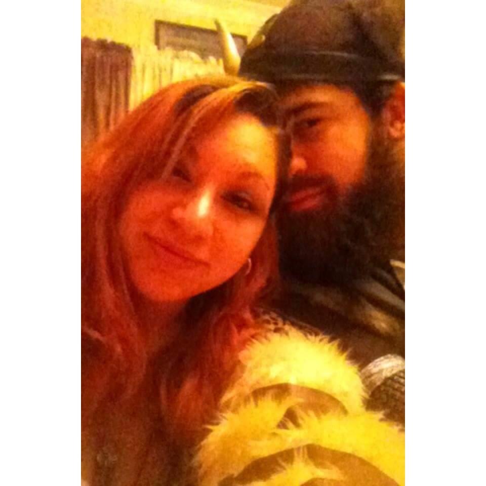 This was our very first photo together - Halloween, in matching viking costumes.
