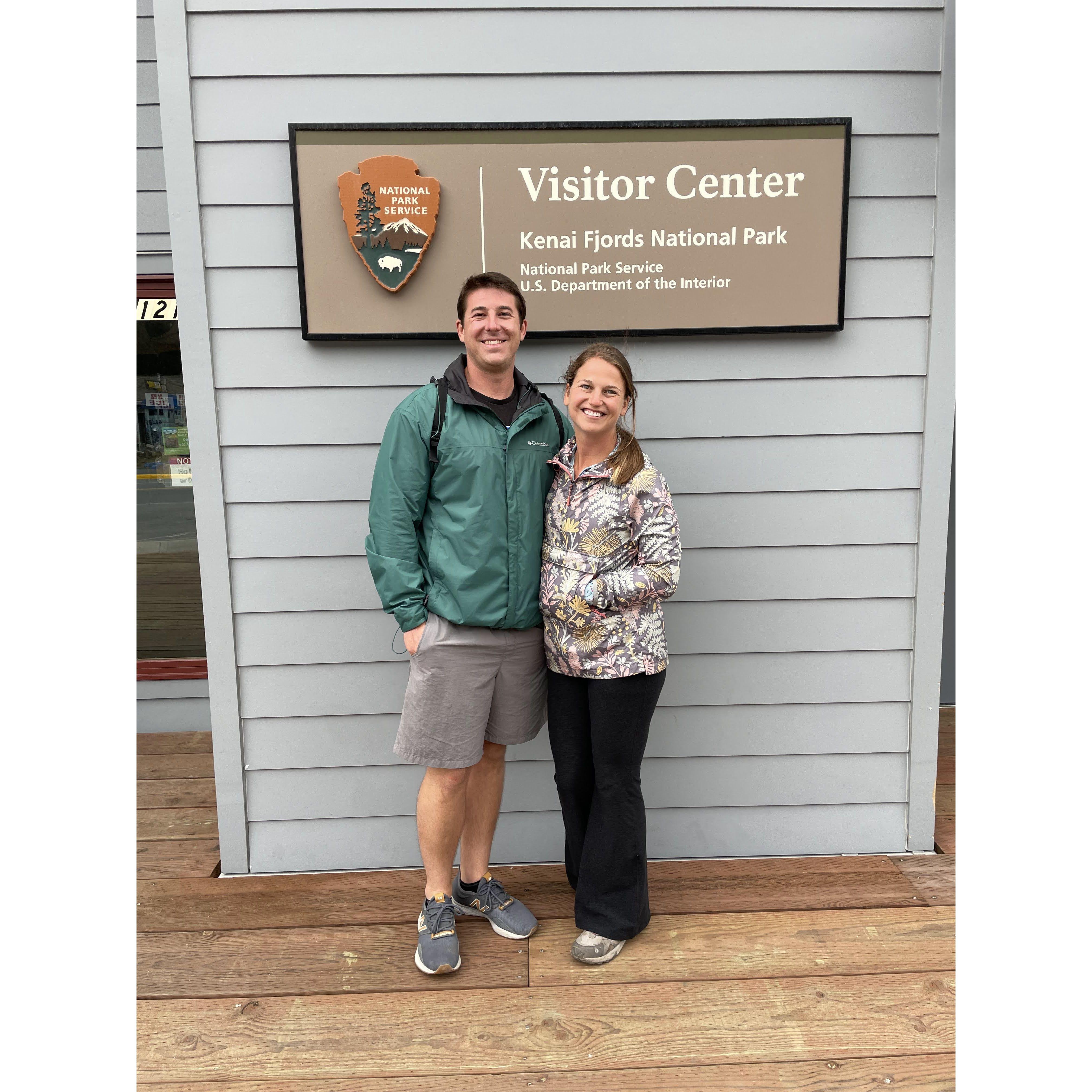 Kenai Fjords National Park in Alaska- such a fun boat ride experience with animal sightings galore! We liked the puffins, whales, and otters best. :)