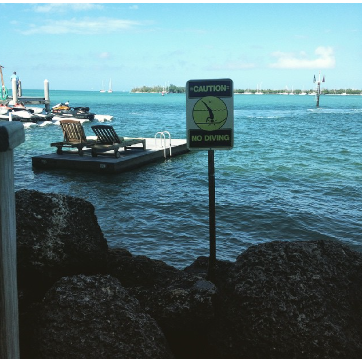 View of the swim-up dock at The Hyatt