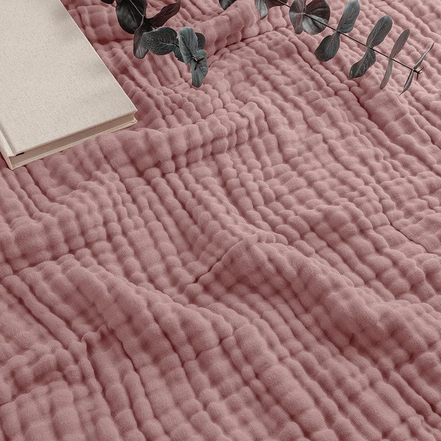 Comfy Cubs Muslin Blanket for Adults King 108" x 90" - 6 Layer Soft, Breathable & Lightweight Muslin Adult Blanket - Machine Washable & Designed in The US Bedding for All Seasons - Mauve