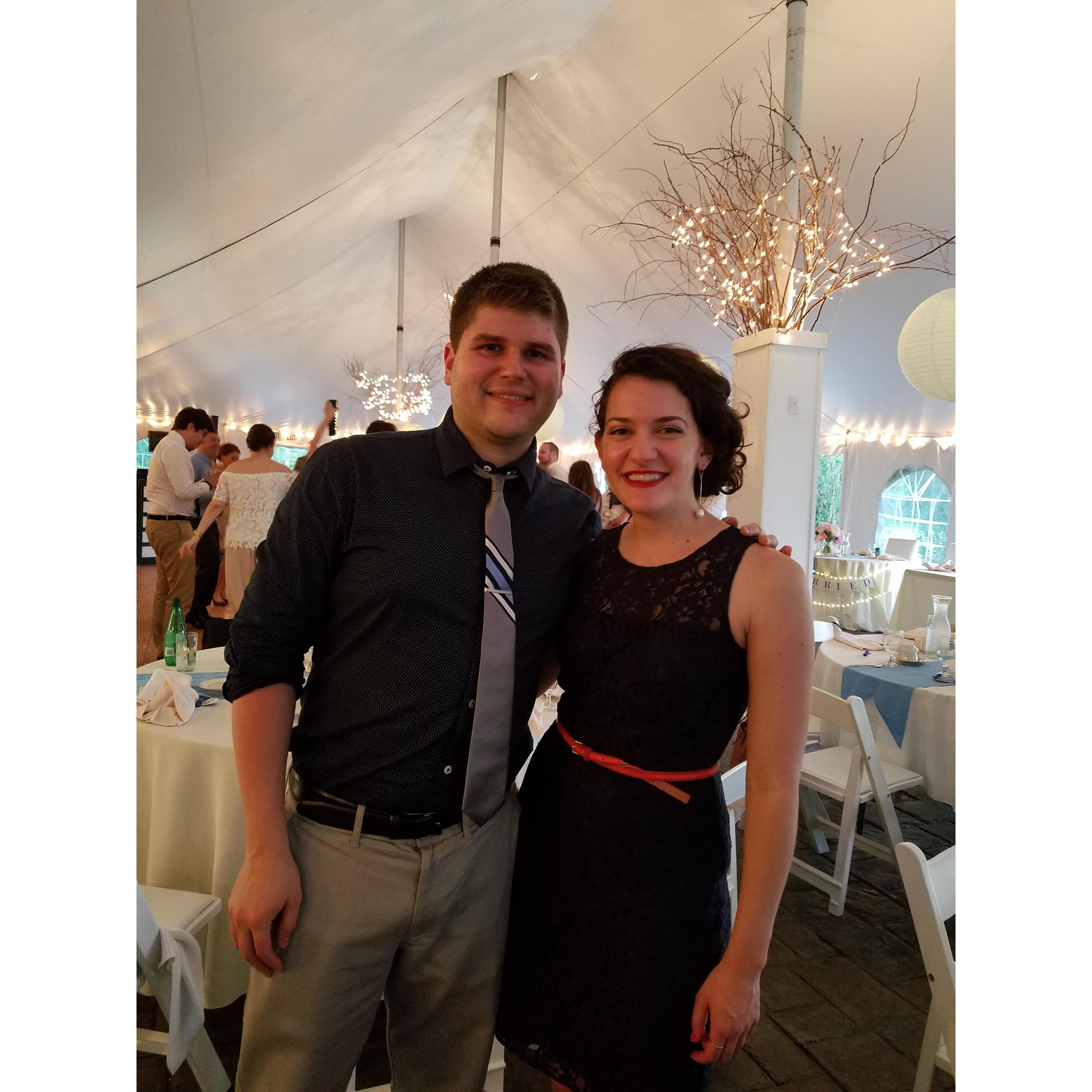 At our friends Andrew and Juliana's wedding - the first wedding we went to as an "official" couple!