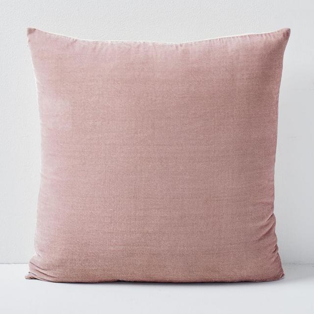 Lush Velvet Pillow Cover, 16"x16", Dusty Blush