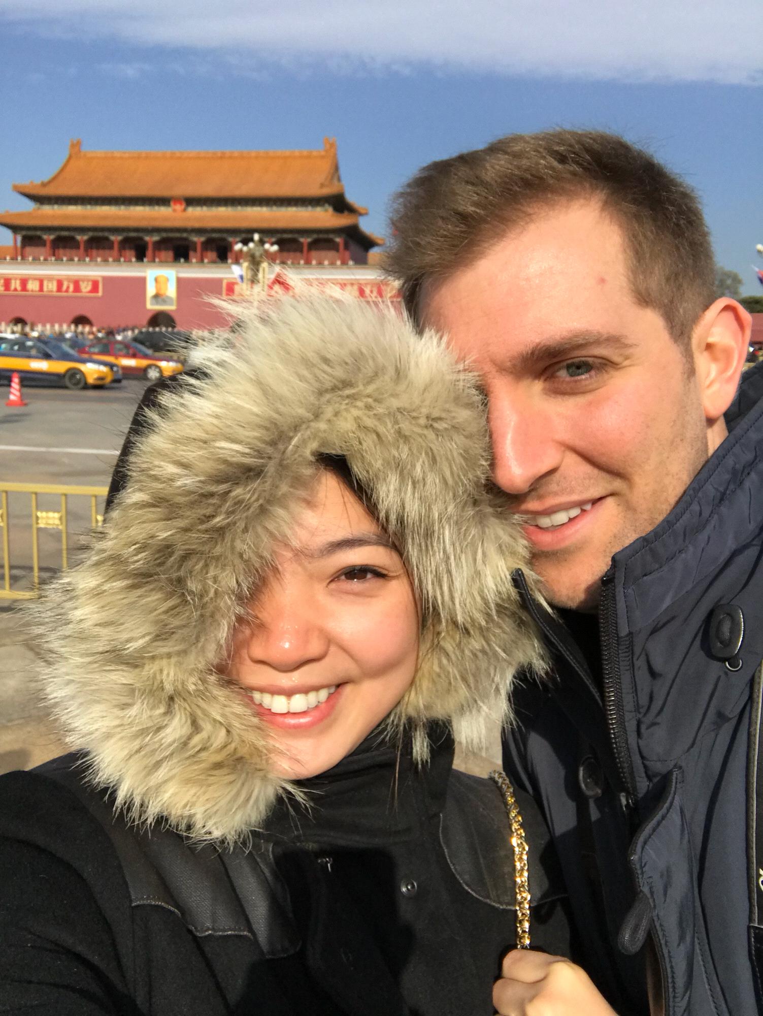 At Tiananmen Square during Jon's first trip to China
