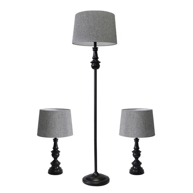 Adesso Chandler 3-Piece Lamp Set in Bronze