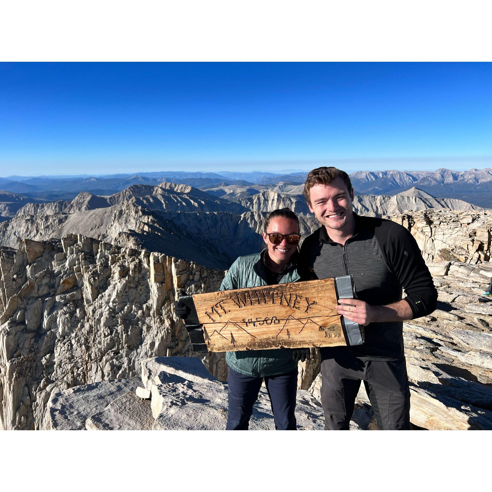 At the summit of Mt. Whitney 2022
