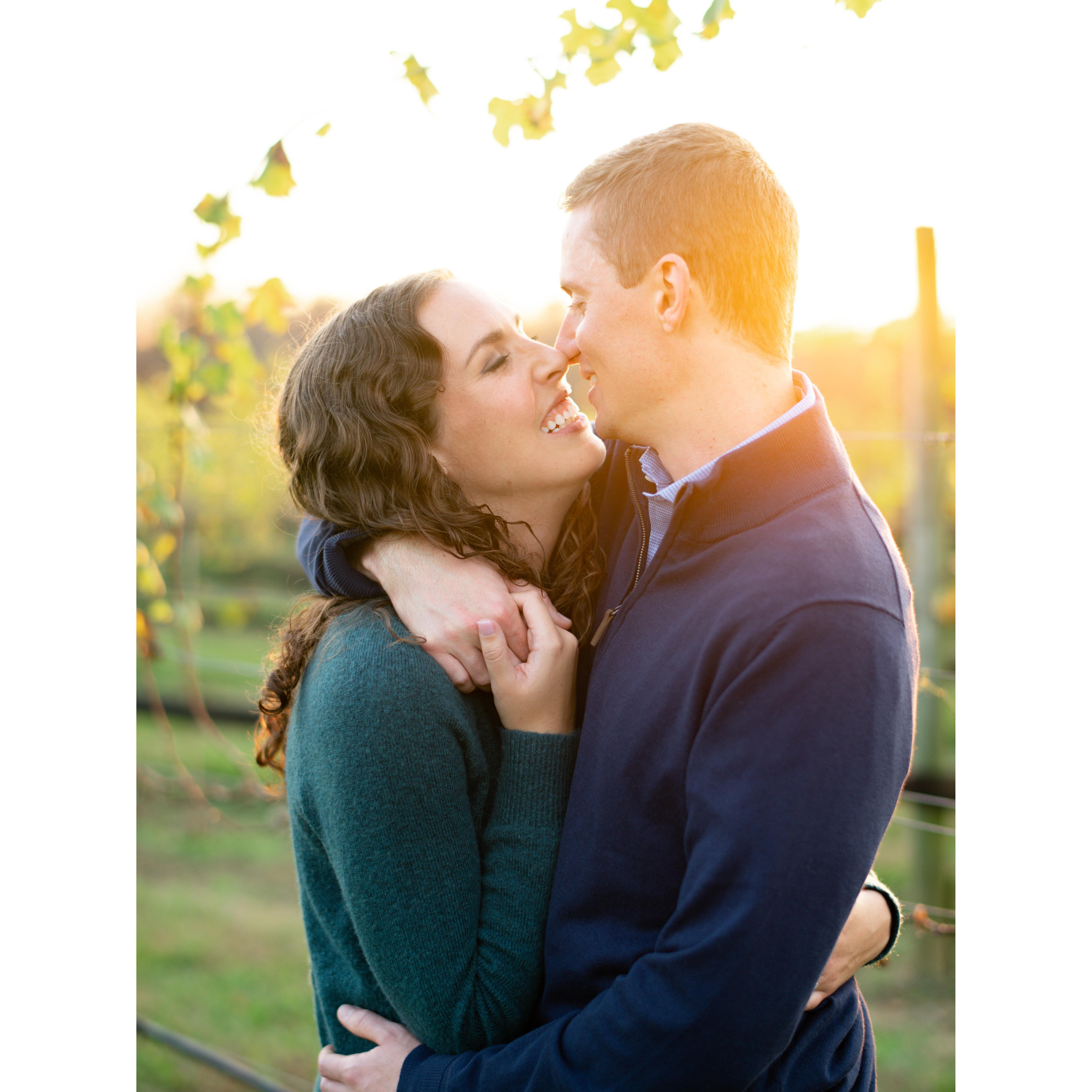 Engagement photos at Childress Winery