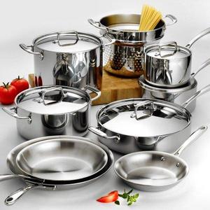 Tramontina 14-Piece Stainless Steel Tri-Ply Clad Cookware Set